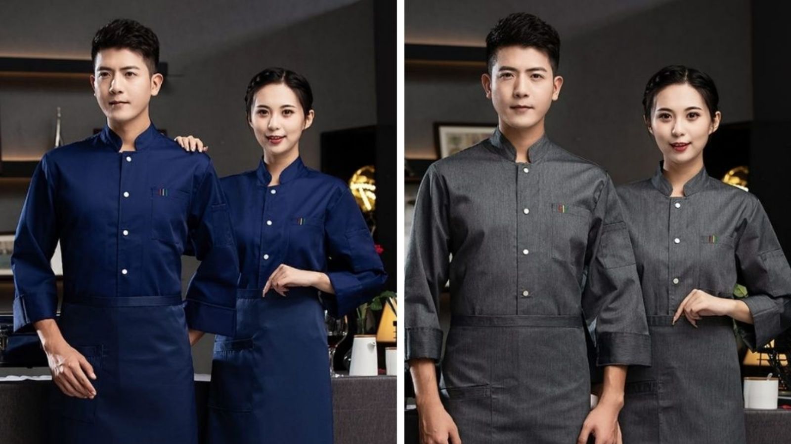 Mẫu đồng phục nhà hàng cho nhân viên phục vụ cao cấp thiết kế bởi DeCharme
