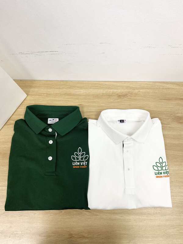 May áo polo đồng phục Công ty Liên Việt Xanh
