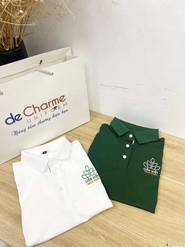 May áo polo đồng phục Công ty Liên Việt Xanh