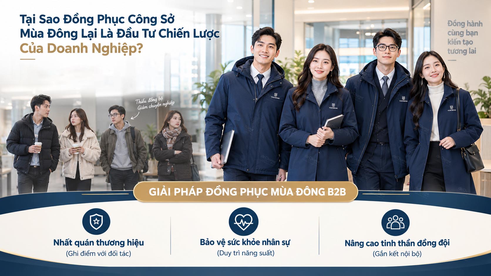 đồng phục công sở mùa đông là khoản đầu tư chiến lược