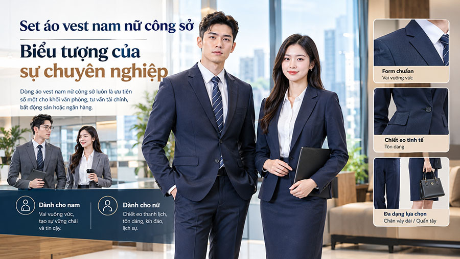 vest công sở, biểu tượng của sự chuyên nghiệp