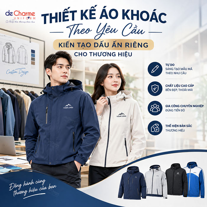 may đo áo khoác theo thiết kế, nhận diện riêng