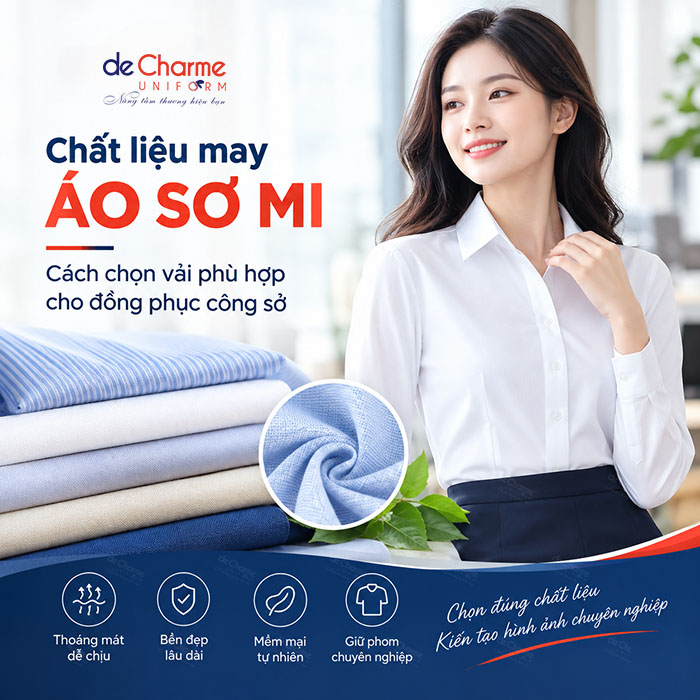 chất liệu may áo sơ mi