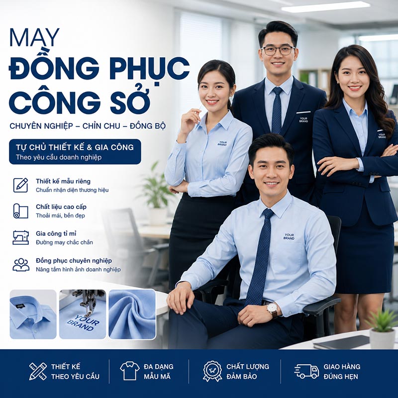 may đồng phục công sở, đồng bộm chỉn chu, đồng bộ