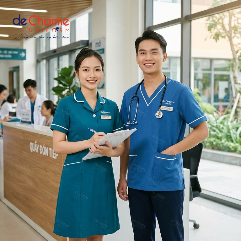 bộ sưu tập đồng phục điều dưỡng cao cấp tại De Charme Uniform
