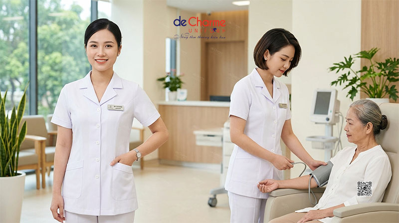 Mẫu áo blouse điều dưỡng truyền thống