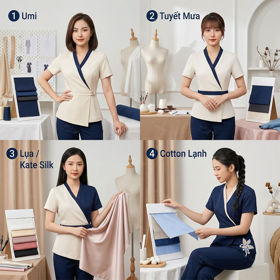 Chất Liệu Vải Tốt Nhất Để May Đồng Phục Spa