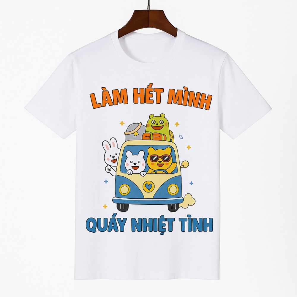 Áo Thun Đồng Phục Team Building Làm Hết Sức, Chơi Hết Mình